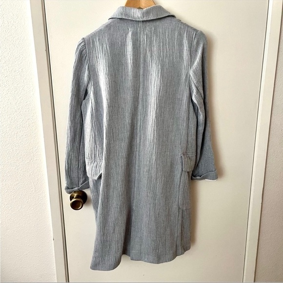 Zara blue linen button front duster - Picture 4 of 4